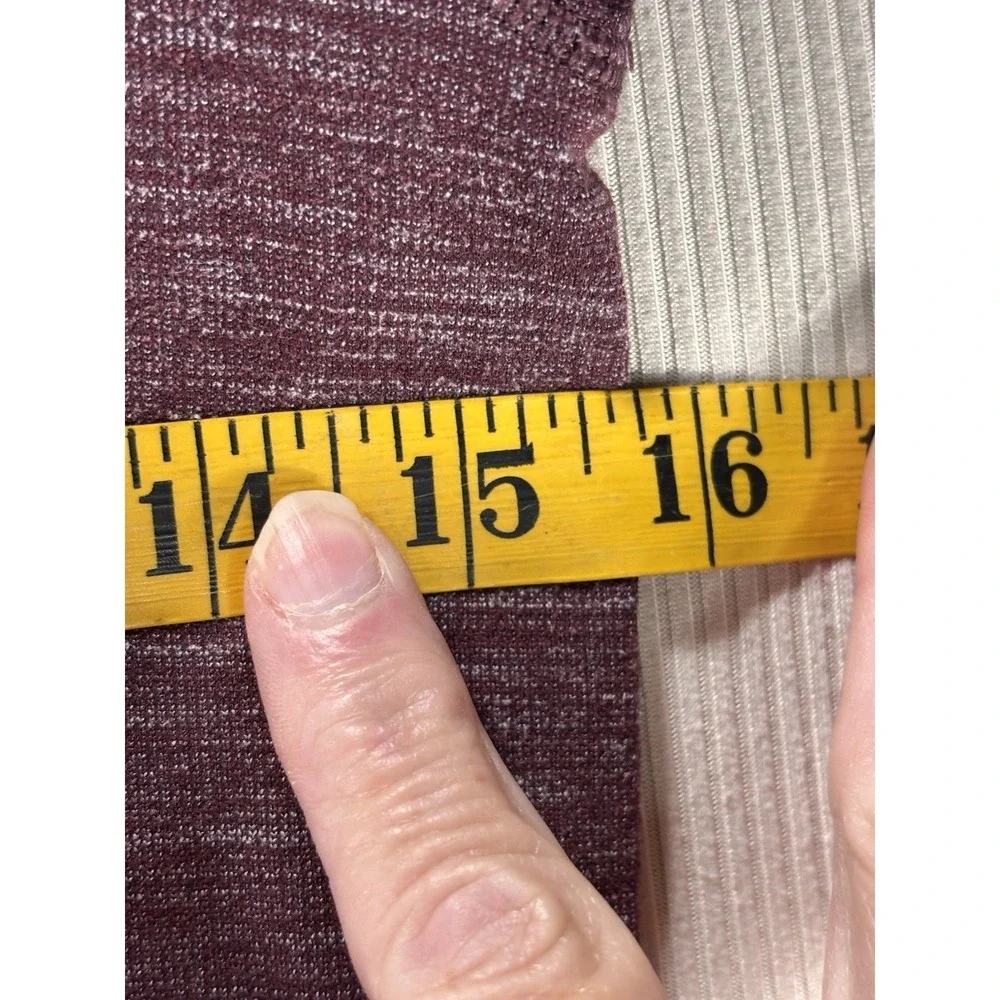 Lululemon 8 Women's Wooly Wonder Wool Turtleneck Ruched Top Burgundy‎